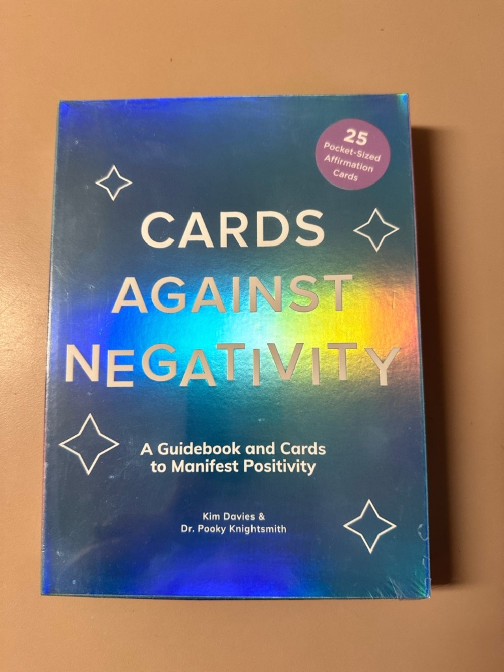 Cards Against Negativity Affirmation Deck - Holographic Blue